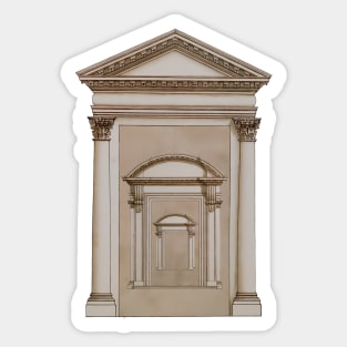 frontispiece architecture facade monument Sticker